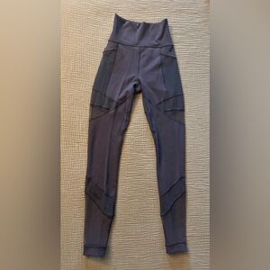 Lululemon Athletica - Black Leggings With Mesh Cut Outs